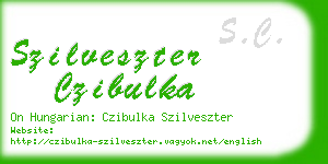 szilveszter czibulka business card